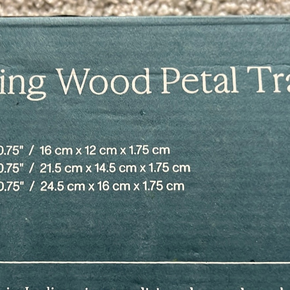 Semblä Nesting Wood Petal Tray Set - Picture 5 of 5